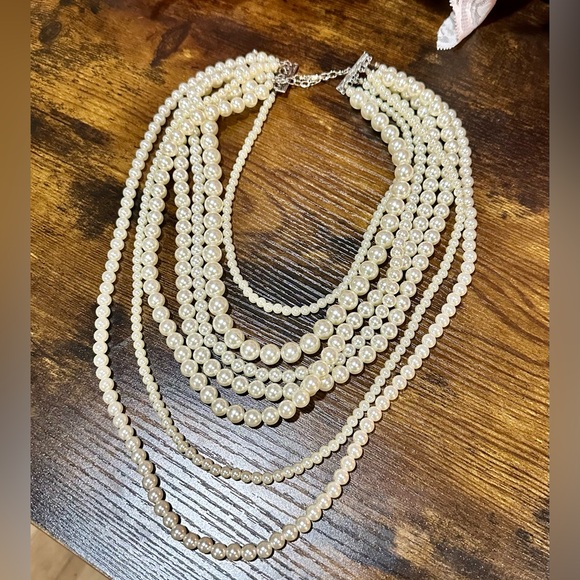 Real Feather Pink Angel Wings Lace Tutu Pearls Set Photo Prop Costume Dress Up - Picture 6 of 13